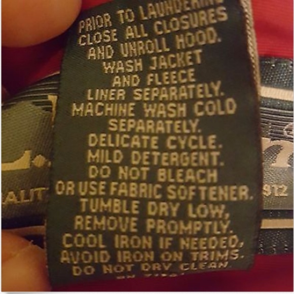 LL Bean Men's Large Jacket Black Red Windbreaker Ski Snow Utility Hood - Picture 8 of 8